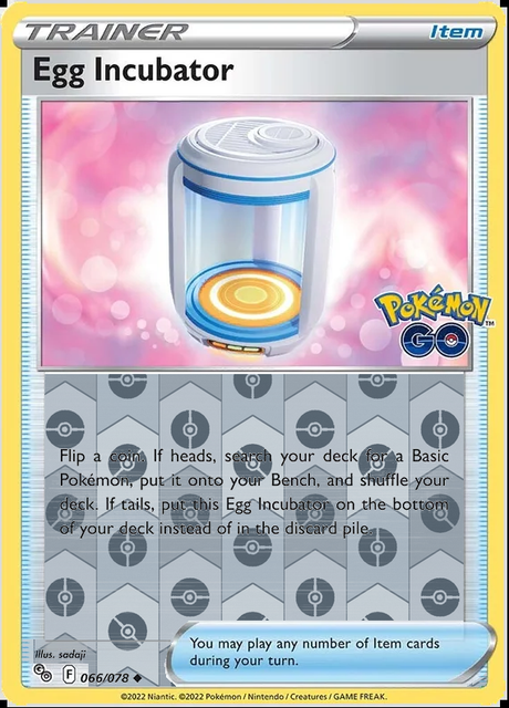 Egg Incubator 066/078, Pokémon GO, Reverse Holo finish, representative matte composite