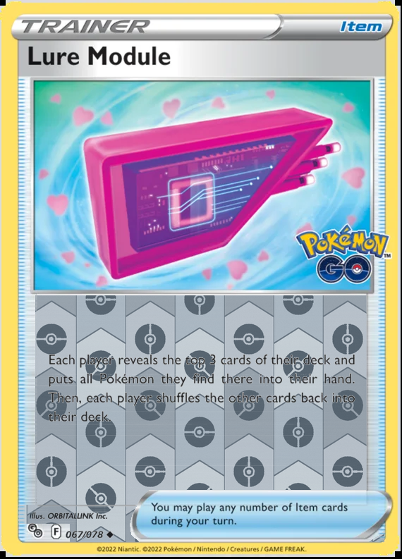 Lure Module 067/078, Pokémon GO, Reverse Holo finish, representative matte composite