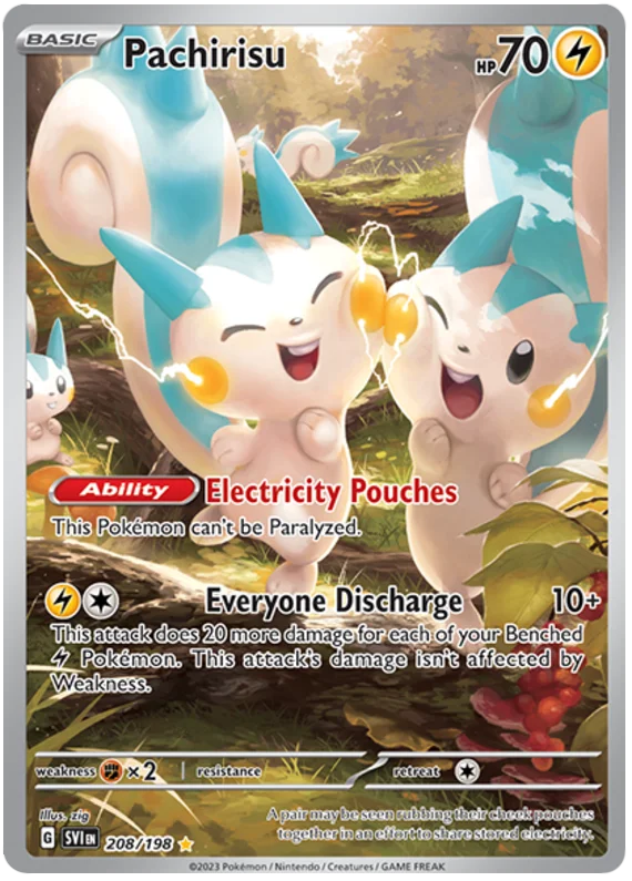 Pachirisu Illustration Rare Scarlet & Violet Base Set Pokemon Card Single