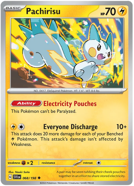 Pachirisu Scarlet & Violet Base Set Pokemon Card Single