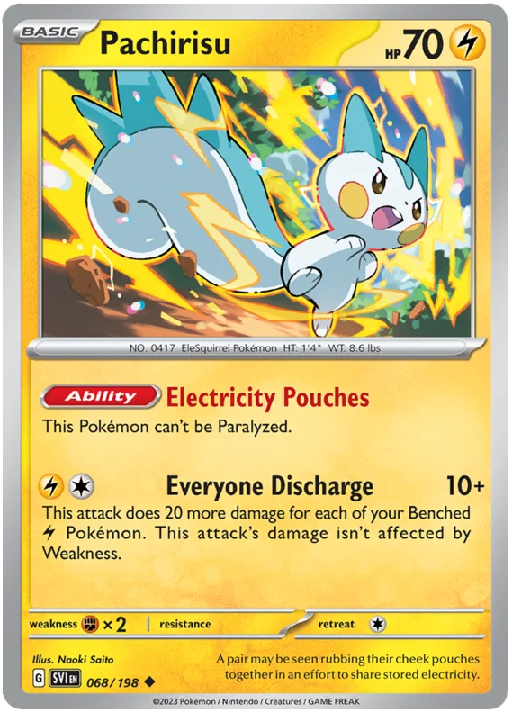 Pachirisu Scarlet & Violet Base Set Pokemon Card Single