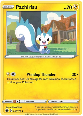 Pachirisu Brilliant Stars Pokemon Card Singles 052/172