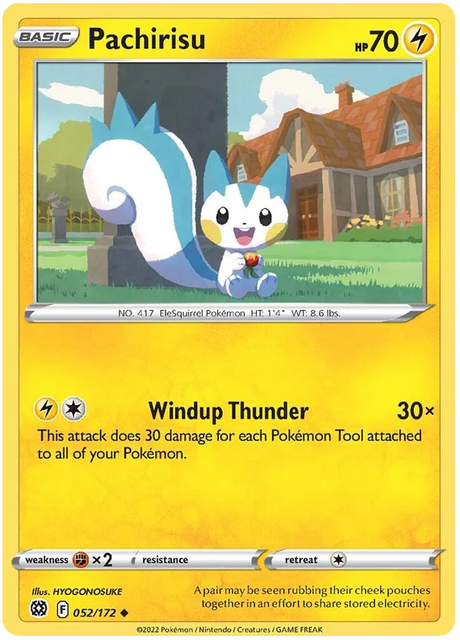 Pachirisu Brilliant Stars Pokemon Card Singles 052/172