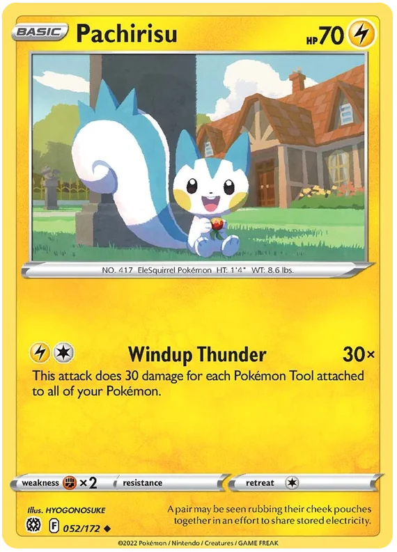 Pachirisu Brilliant Stars Pokemon Card Singles 052/172