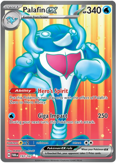 Palafin ex (Full Art Rare) Twilight Masquerade Pokemon Single 193/167