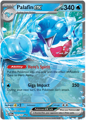 Palafin ex Twilight Masquerade Pokemon Single 061/167