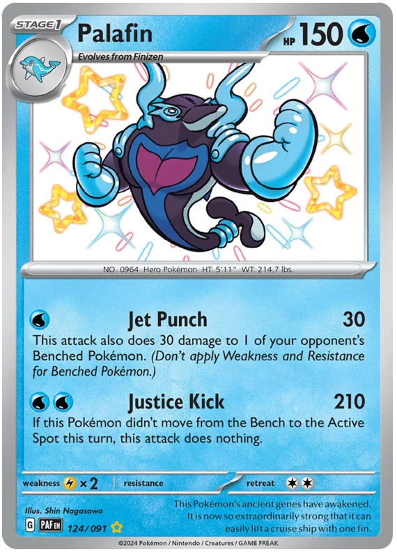 Palafin Paldean Fates Pokemon Card Single 124/091