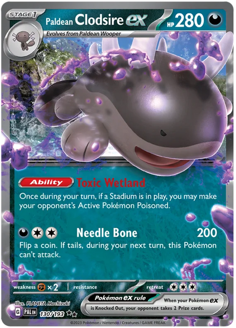 Paldean Clodsire ex Paldea Evolved Single Pokemon Card
