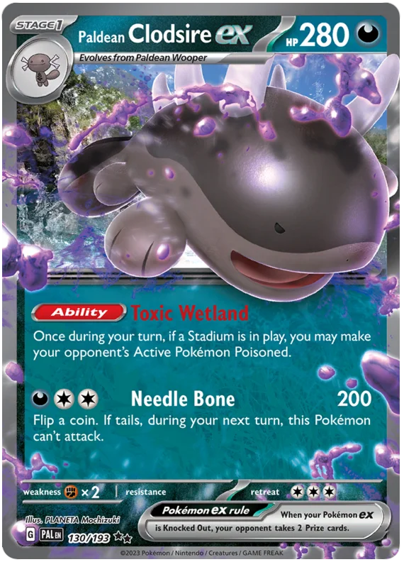 Paldean Clodsire ex Paldea Evolved Single Pokemon Card