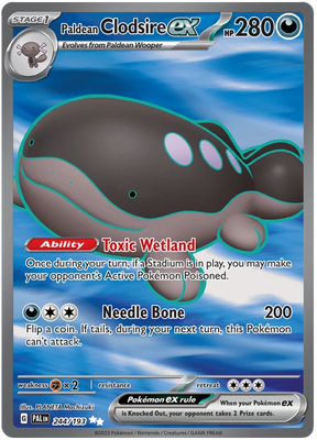 Paldean Clodsire ex Full Art Paldea Evolved Single Pokemon Card