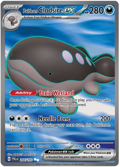 Paldean Clodsire ex Full Art Paldea Evolved Single Pokemon Card
