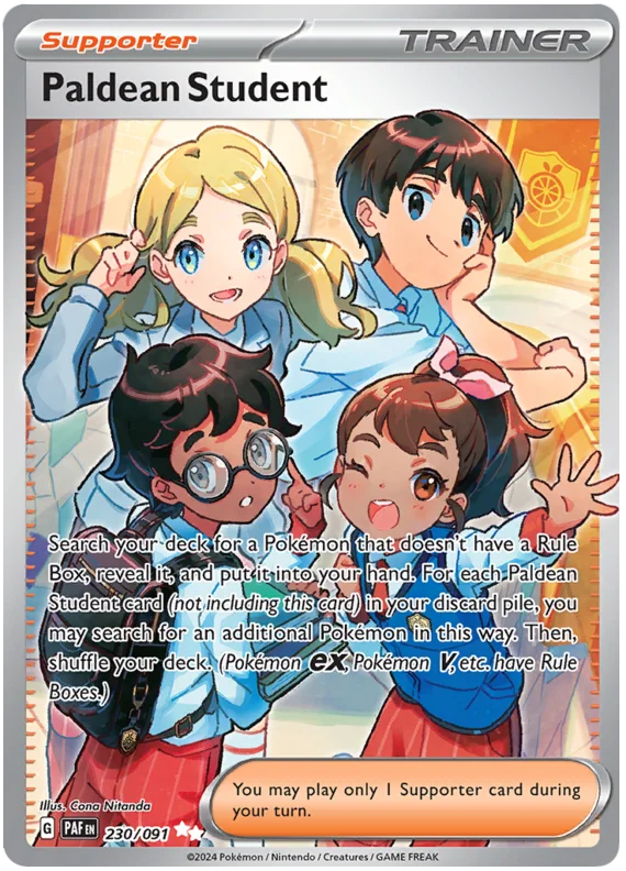 Paldean Student Paldean Fates Pokemon Card Single 230/091