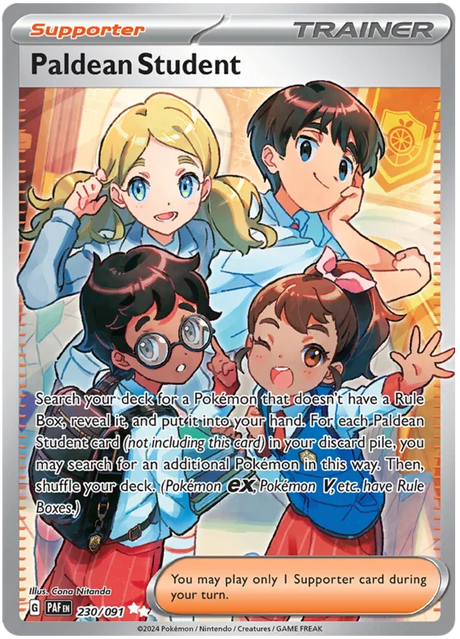 Paldean Student Paldean Fates Pokemon Card Single 230/091