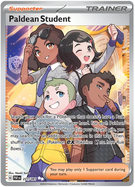 Paldean Student Paldean Fates Pokemon Card Single 231/091