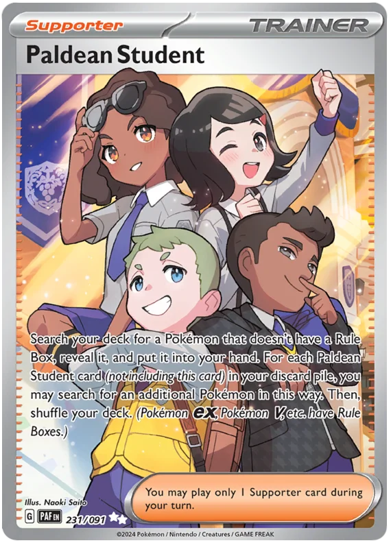 Paldean Student Paldean Fates Pokemon Card Single 231/091