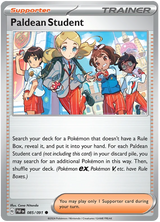 Paldean Student Paldean Fates Pokemon Card Single 085/091