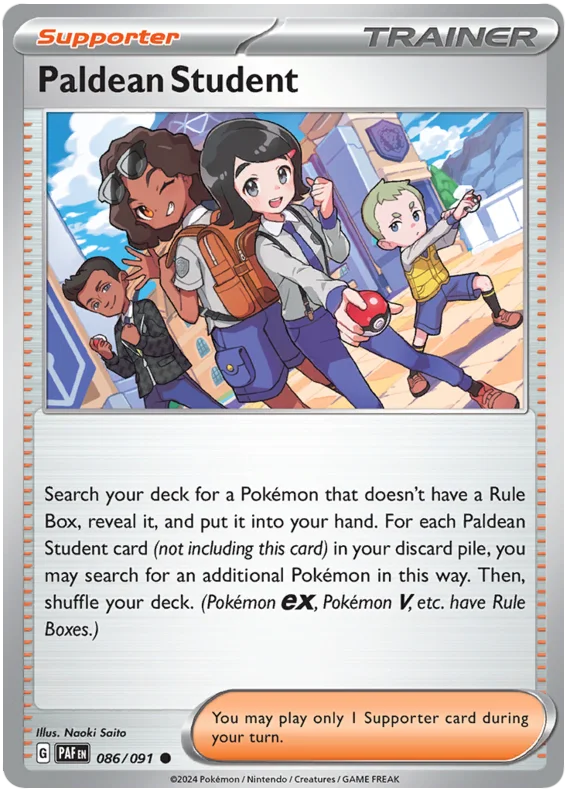 Paldean Student Paldean Fates Pokemon Card Single 086/091