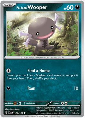 Paldean Wooper 128 Paldea Evolved Single Pokemon Card
