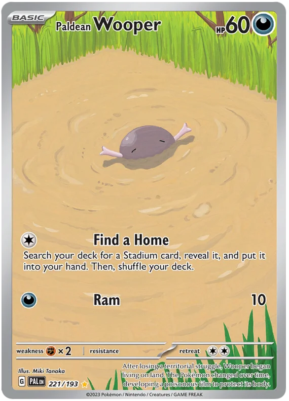 Paldean Wooper Illustration Rare Paldea Evolved Single Pokemon Card