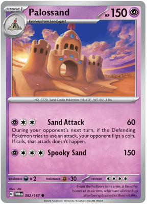 Palossand Twilight Masquerade Pokemon Single 092/167