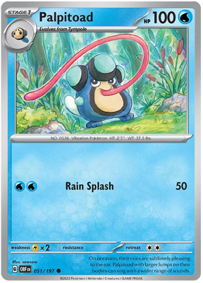 Palpitoad Obsidian Flames Single Pokemon Card