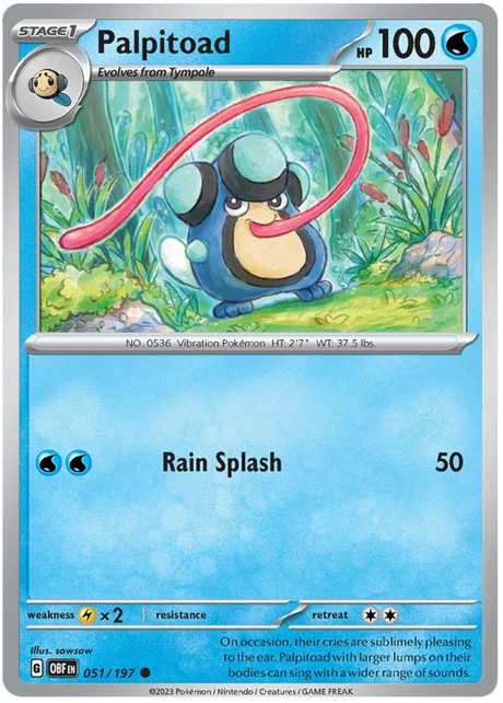 Palpitoad Obsidian Flames Single Pokemon Card