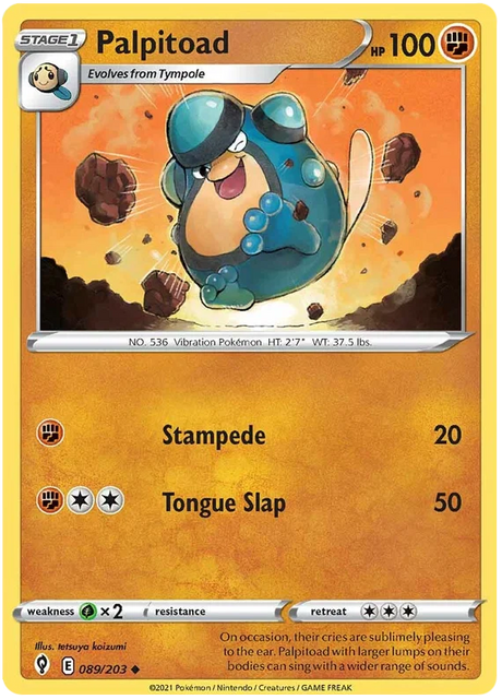 Palpitoad 089/203 - Pokemon TCG Evolving Skies card