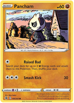 Pancham Fusion Strike Pokemon Card Singles 149/264