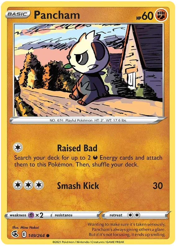 Pancham Fusion Strike Pokemon Card Singles 149/264