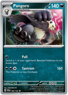 Pangoro Stellar Crown Pokemon Single Card 093/142