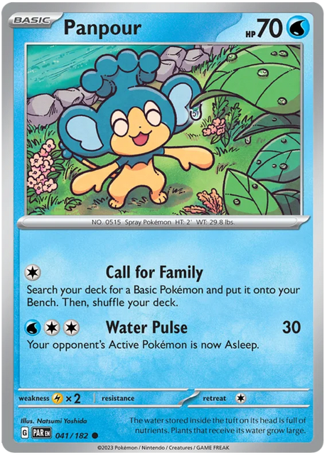 Panpour Paradox Rift Single Pokemon Card 041/182