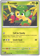 Pansage Paradox Rift Single Pokemon Card 004/182