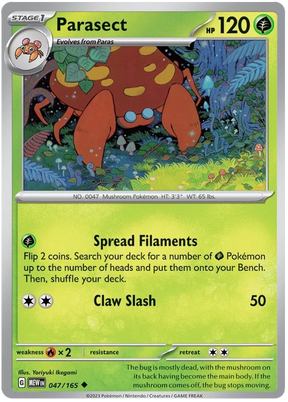 Parasect 151 Single Pokemon Card