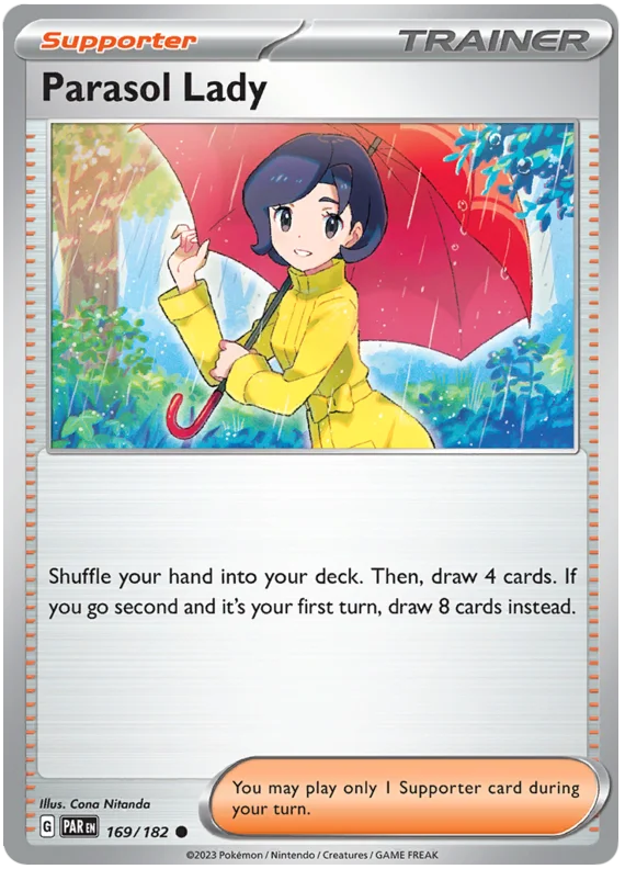 Parasol Lady Paradox Rift Single Pokemon Card 169/182