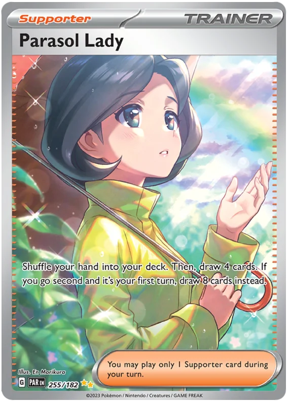 Parasol Lady Special Illustration Rare Paradox Rift Single Pokemon Card 255/182