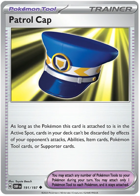 Patrol Cap Obsidian Flames Single Pokemon Card