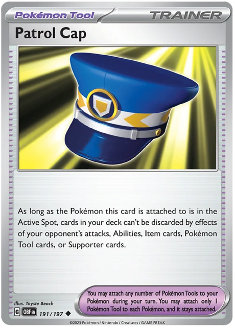 Patrol Cap Obsidian Flames Single Pokemon Card