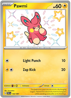 Pawmi Paldean Fates Pokemon Card Single 142/091