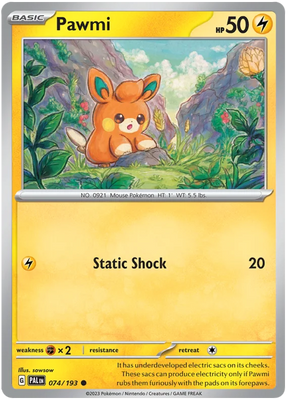 Pawmi Paldea Evolved Single Pokemon Card