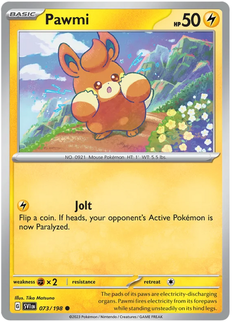 Pawmi 073 Scarlet & Violet Base Set Pokemon Card Single
