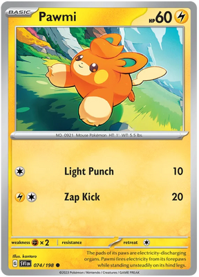 Pawmi 074 Scarlet & Violet Base Set Pokemon Card Single