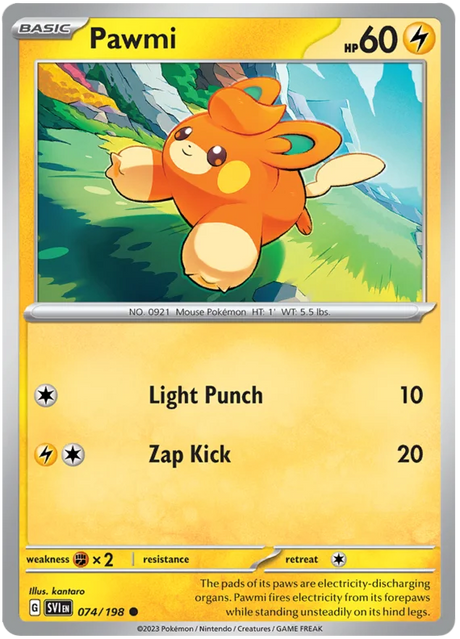 Pawmi 074 Scarlet & Violet Base Set Pokemon Card Single