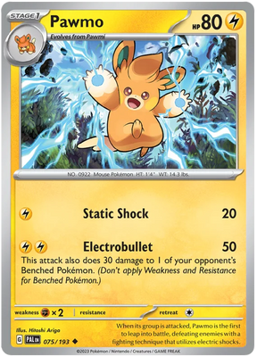 Pawmo Paldea Evolved Single Pokemon Card