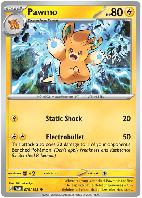 Pawmo Paldea Evolved Single Pokemon Card