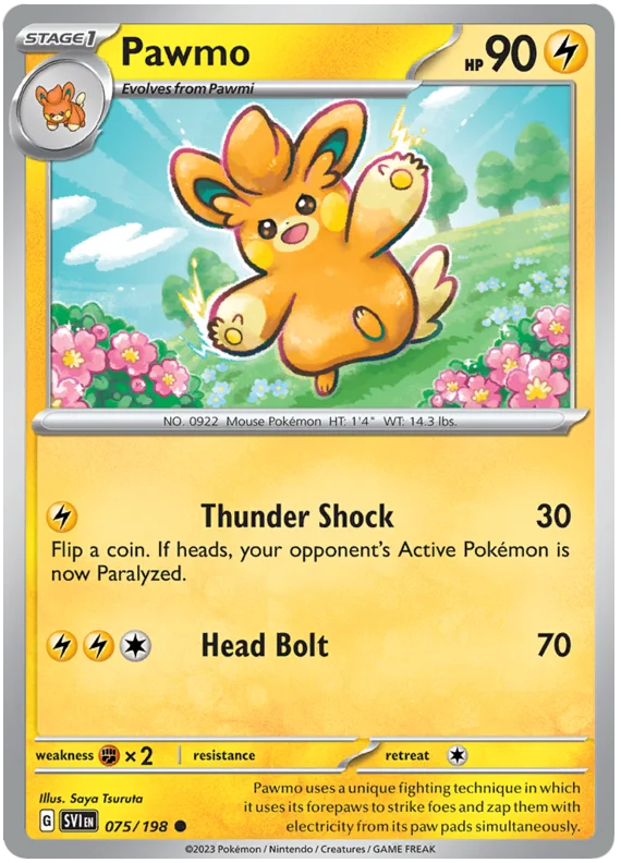 Pawmo Scarlet & Violet Base Set Pokemon Card Single