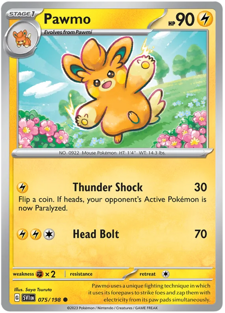 Pawmo Scarlet & Violet Base Set Pokemon Card Single