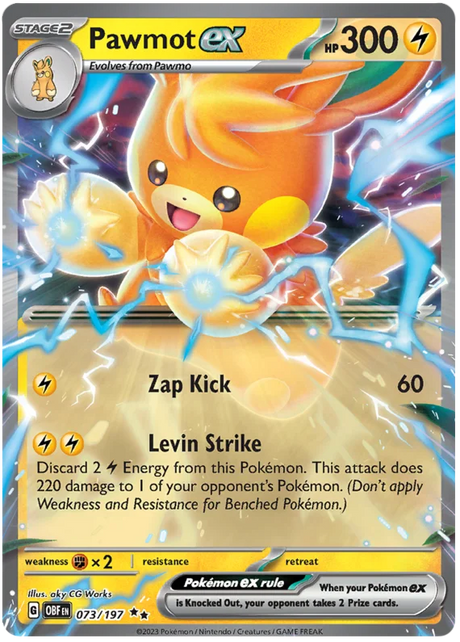 Pawmot ex Obsidian Flames Single Pokemon Card