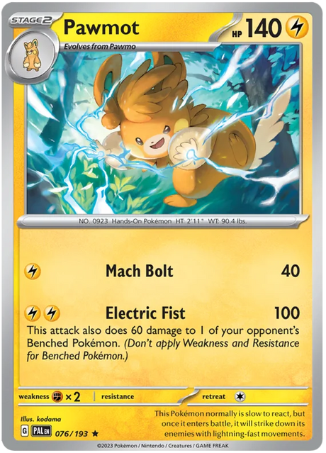 Pawmot Paldea Evolved Single Pokemon Card