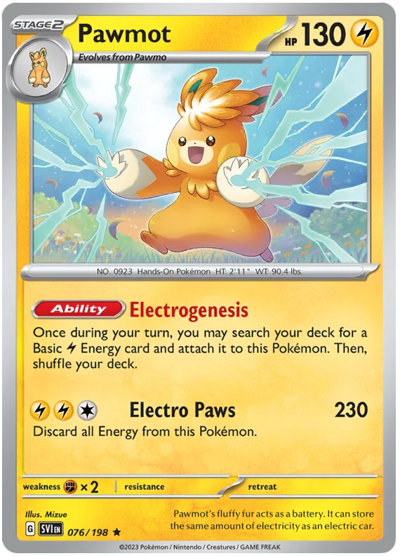 Pawmot Scarlet & Violet Base Set Pokemon Card Single