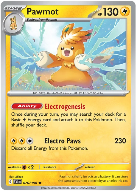 Pawmot Scarlet & Violet Base Set Pokemon Card Single
